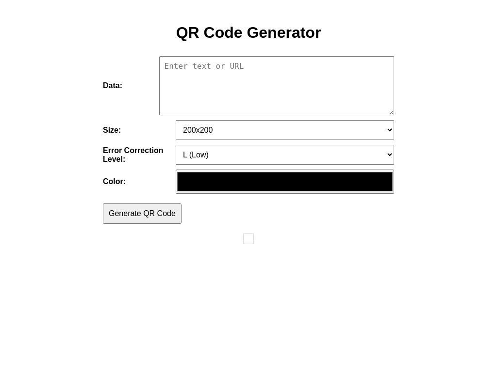 Screenshot of QRgen