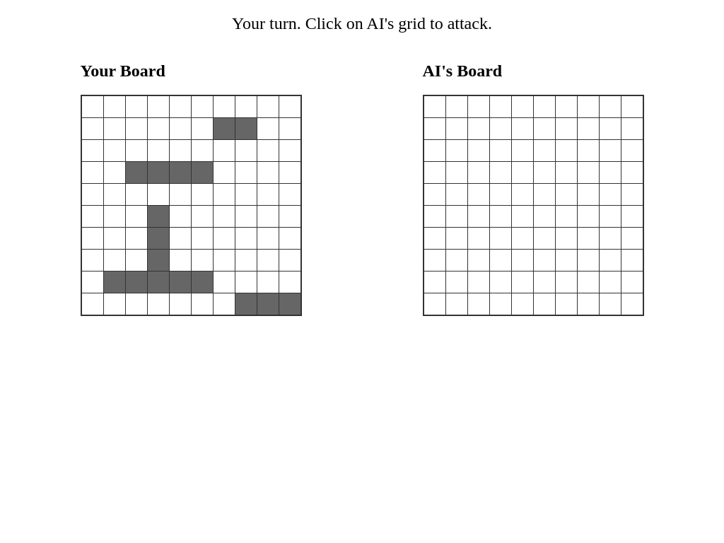 Screenshot of battleship