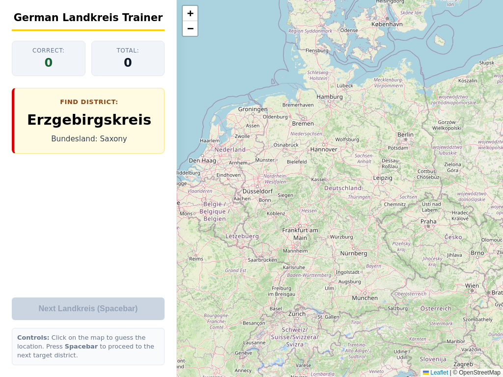 Screenshot of landkreise