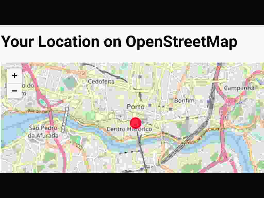 Screenshot of map