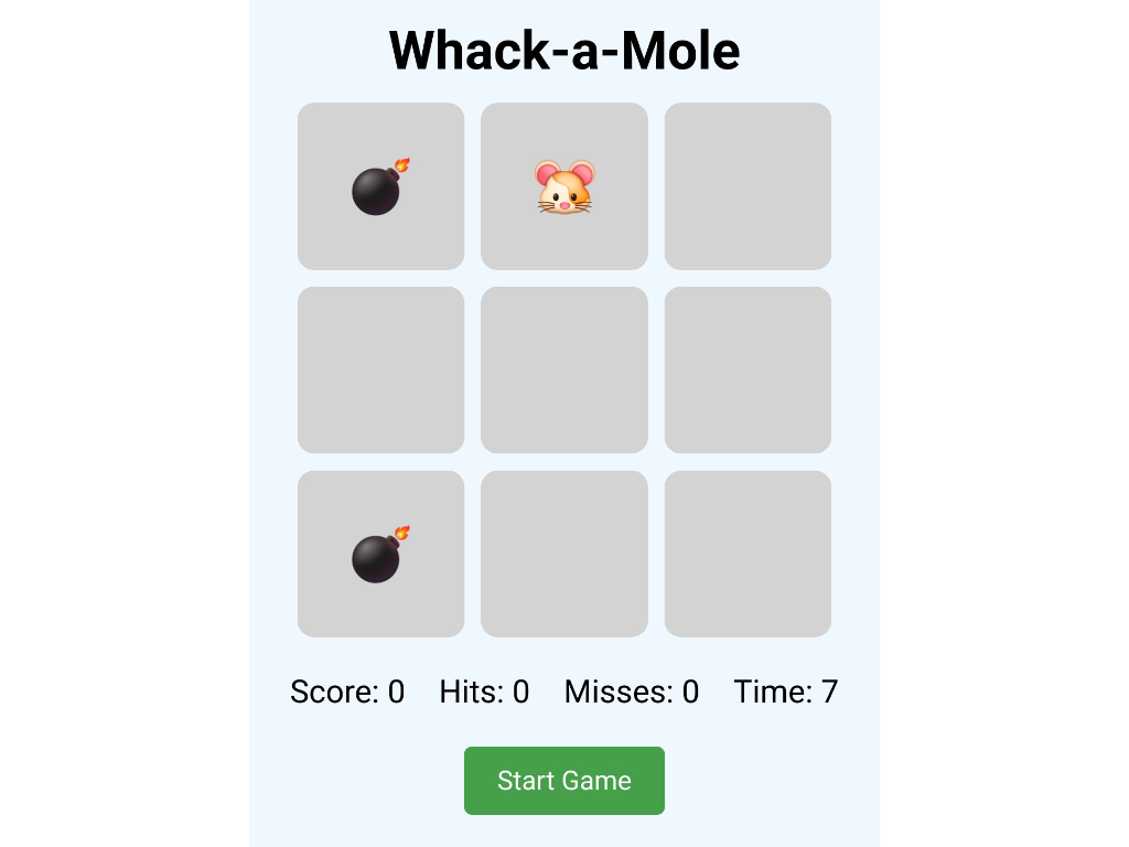 Screenshot of whackamole